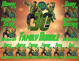 Hulk Iron On Transfer, Hulk Birthday Shirt, Hulk Bundle Shirt - $5.00