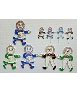  Vintage Raggedy Ann and Andy Cake Toppers  Lot of 9 Large and Small  - $12.99