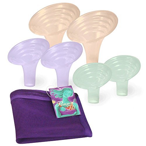 Pumpin' Pal Breast Pump Flanges with Mesh Parts Bag for Medela, Hygeia