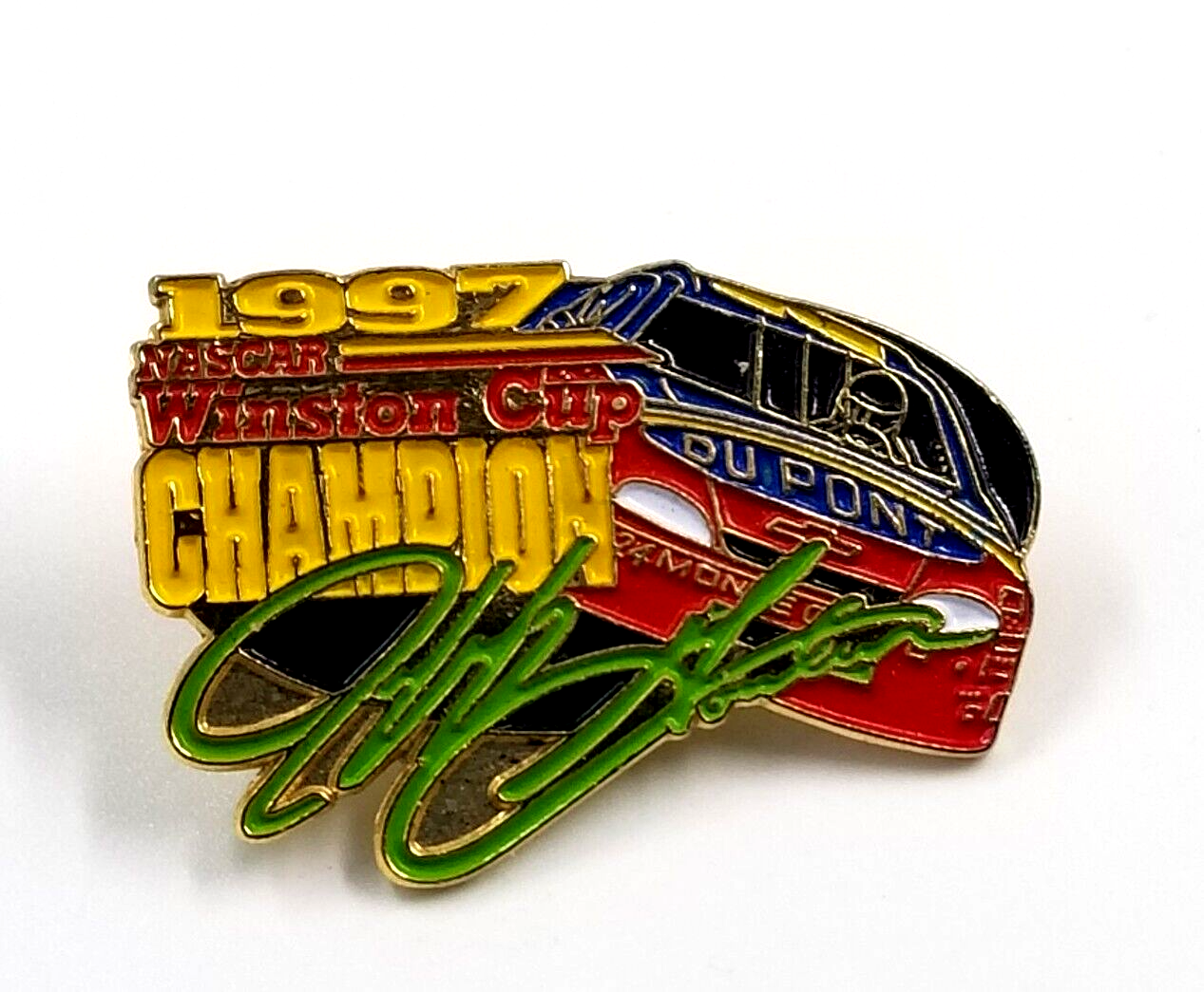 Primary image for 1997 Nascar Winston Cup Champion Jeff Gordon 24 Race Car Gold Tone Enamel Pin