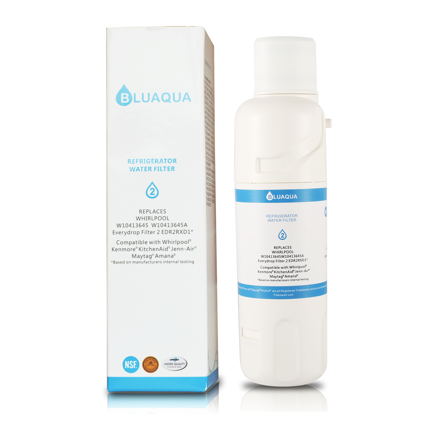 Replacement water filter for Whirlpool Water Filter EDR2RXD1 W10413645A (3pack) Small Kitchen