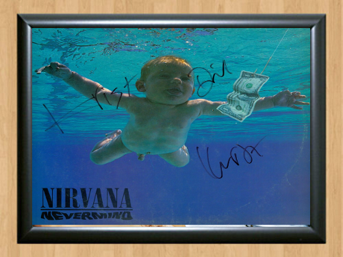 Nirvana Band Nevermind Signed Autographed A4 Poster Photo Memorabilia ...