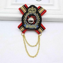 Unisex Multicolor NO17 Vintage Brooch Bowknot Plated Trendy Collar Ribbon Pin - $5.52