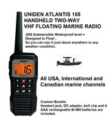 UNIDEN ATLANTIS 155 HANDHELD TWO-WAY VHF FLOATING MARINE RADIO JIS8 Subm... - $73.49