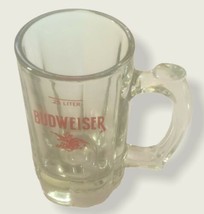 Budweiser .25 Liter Vintage Heavy Beer Mug With Red Lettering - £11.60 GBP