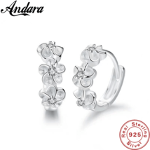 925 sterling silver women&#39;s earrings, small round flower earrings, charm... - $12.99