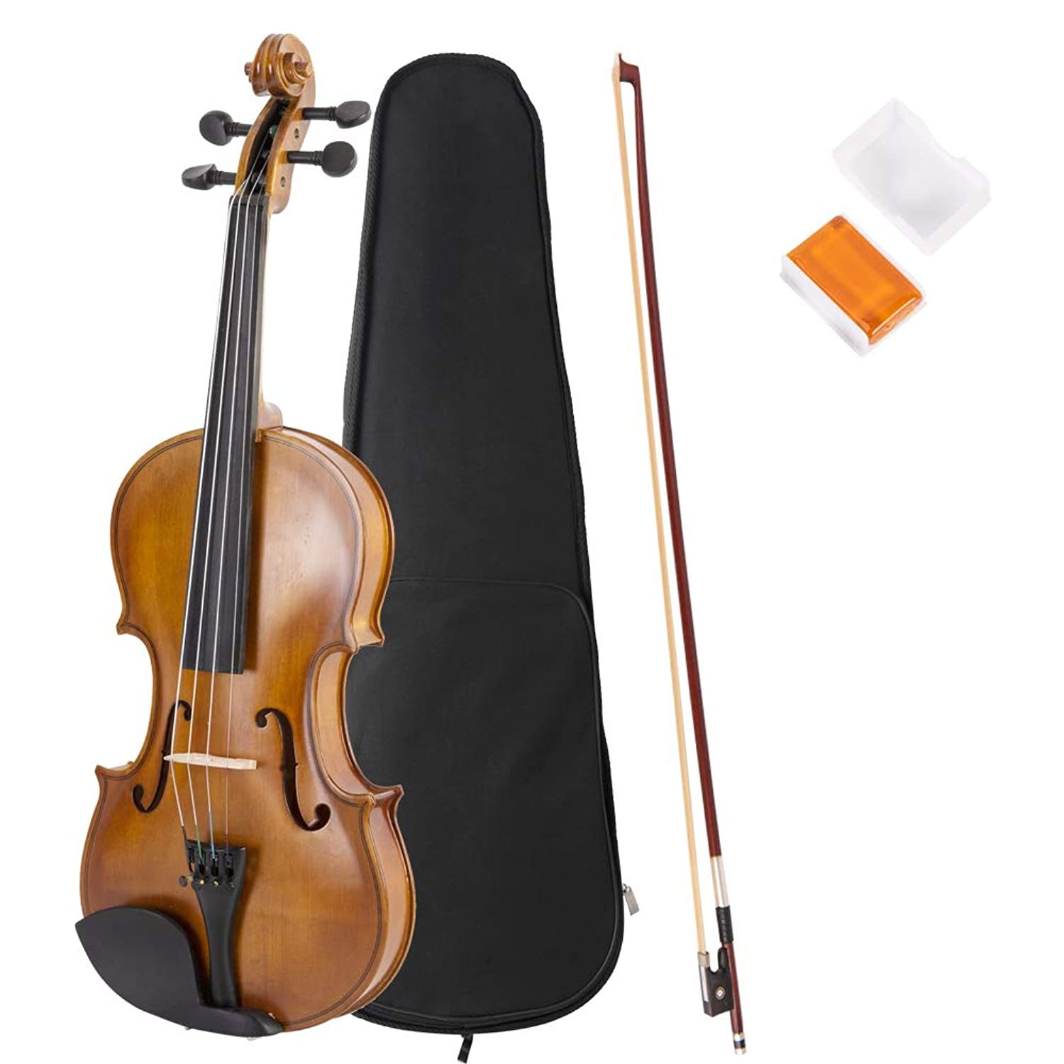 Primary image for 4/4 Full Size Vi, Handcrafted Acoustic Violin Beginner Kit With Hard F