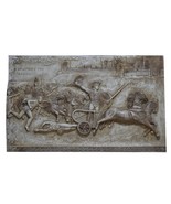 Bas relief Triumph of Achilles Hector Body Cast Stone Greek Sculpture Wa... - $186.07