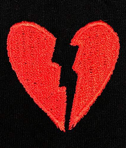 Riot Society Broken Heart Embroidered Mens Hoodie - Black, Medium ...