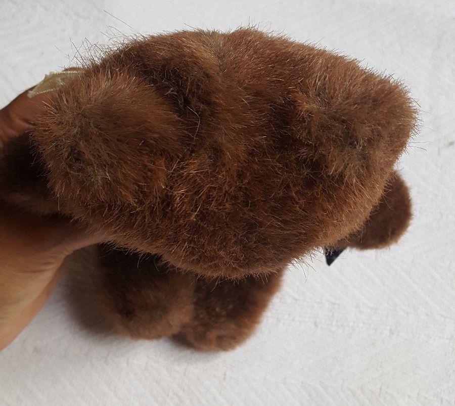 Eddie Teddy Vintage Moonbeam Toys Inc 1986 Brown Bear plush doll toy ...