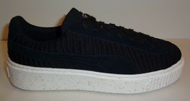 Puma Size 9.5 BASKET PLATFORM OW Black Fabric Suede Sneakers New Womens ... - $98.01