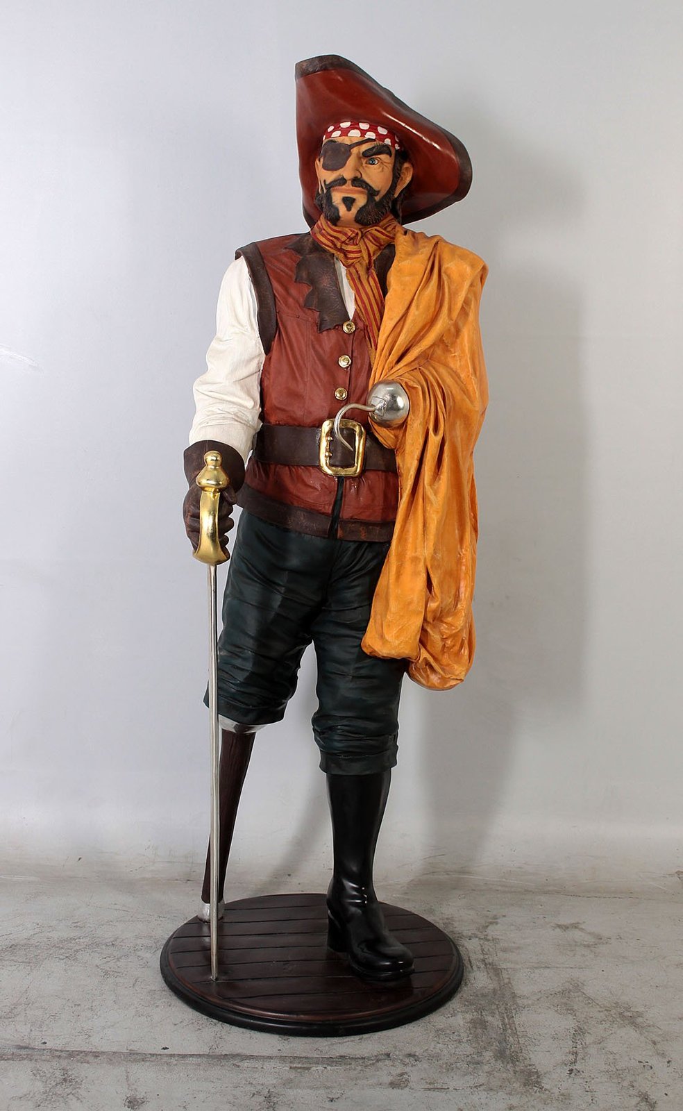 Pirate Captain Wooden Leg Life Size Statue Resin Decor - Sculptures ...