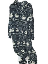 Nightmare Before Christmas Fleece One Piece Pajamas Oversized SM Hooded ... - $35.62