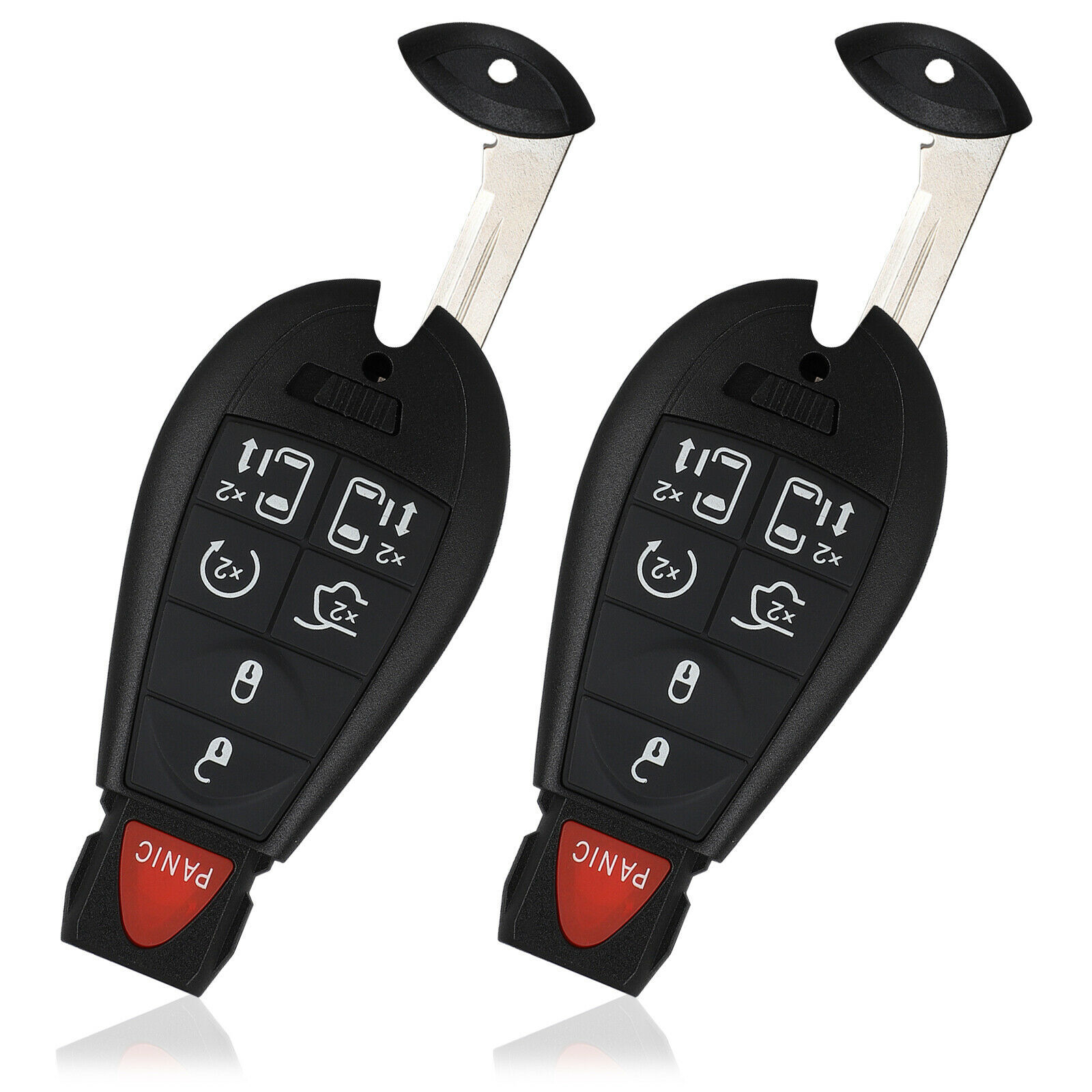 2pcs New Uncut Keyless Remote Key Fob for Dodge Grand Caravan for