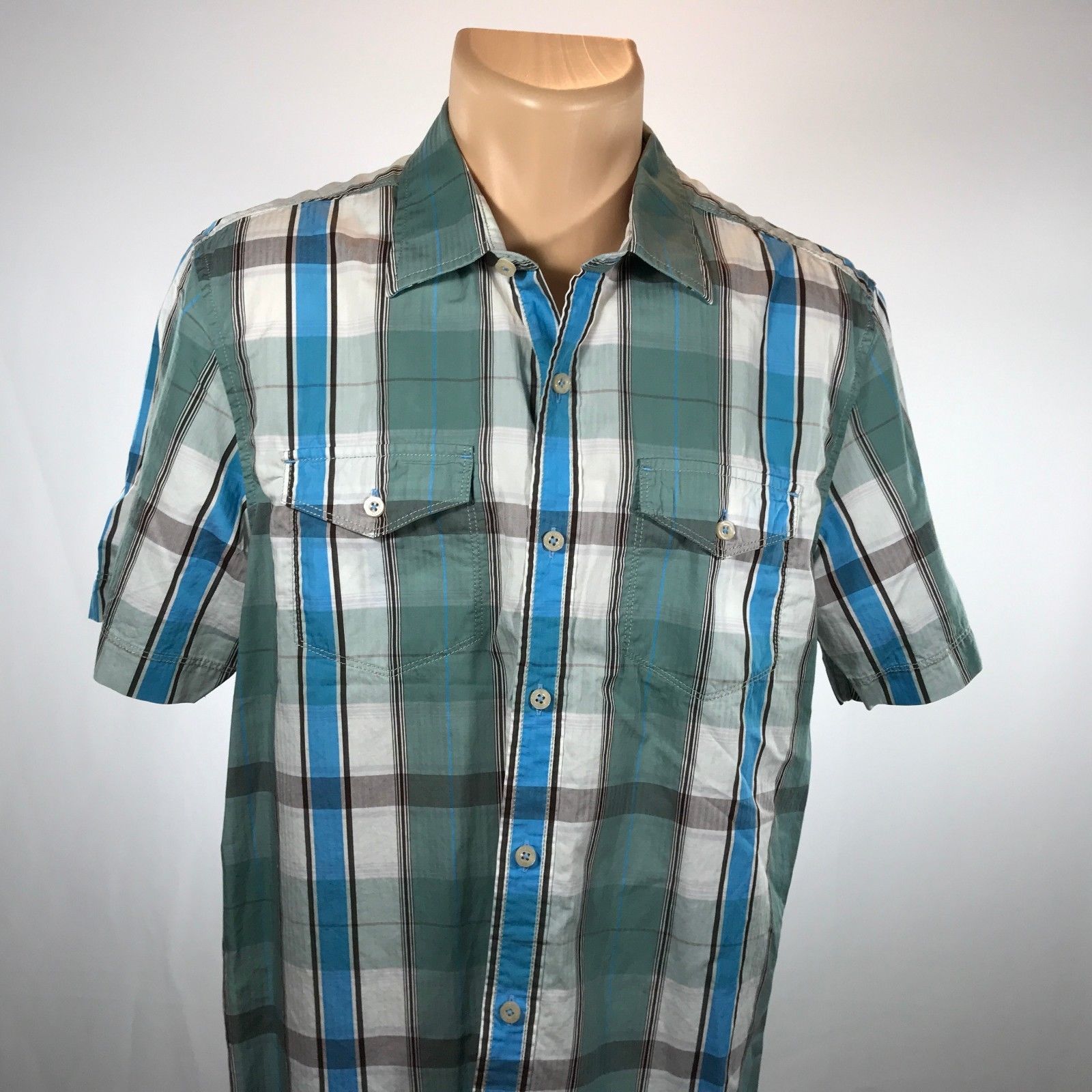 Tommy Bahama Jeans M Shirt Mens Size Medium Short Sleeve Button Front ...