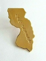 80s Avon New Jersey State Map Gold Tone Metal Collectible Lapel Pin Tie Tack VTG - $11.14