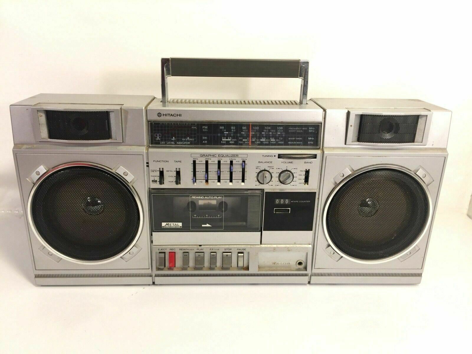 Hitachi Equalizer Radio Vintage Boombox Model TRK-7700H Parts ...