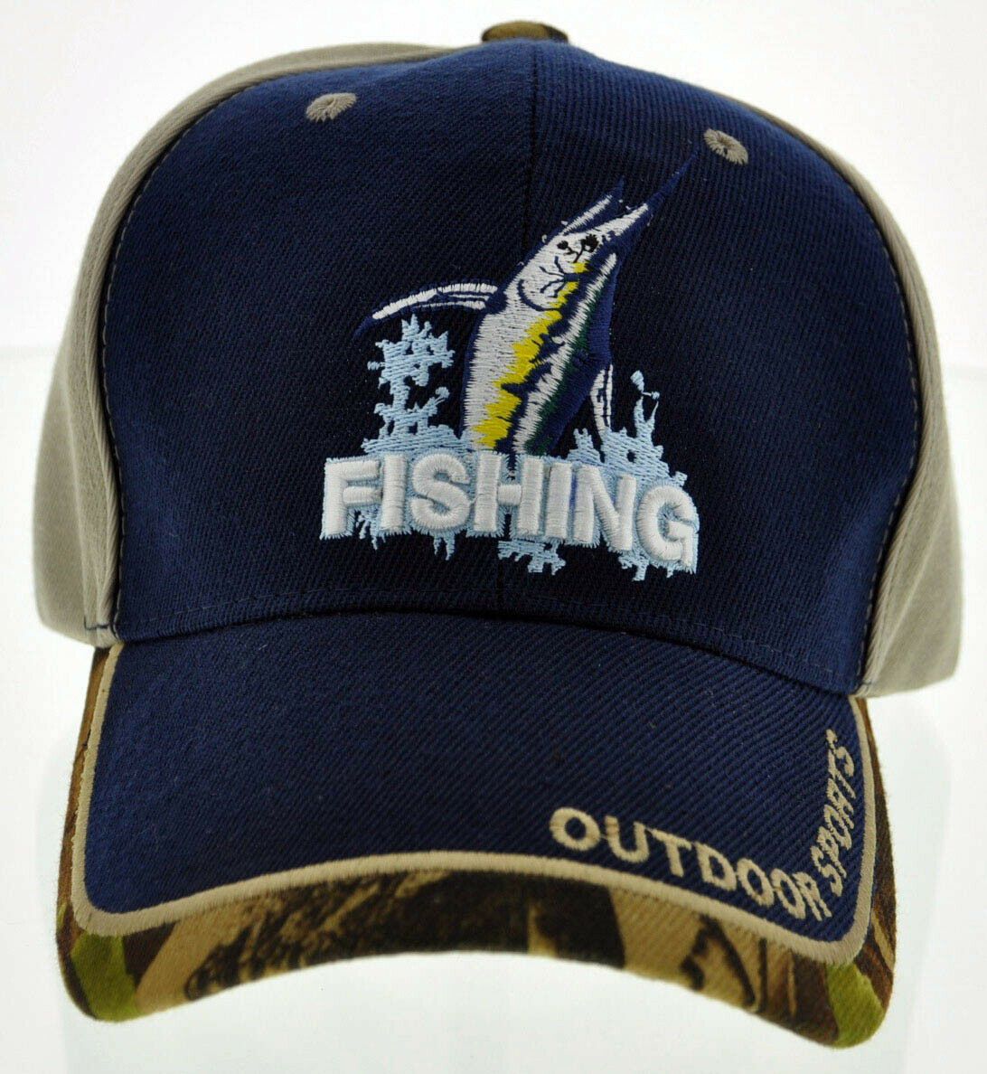 NEW! SWORDFISH FISHING MARINE TWO TONE CAP HAT NAVY CAMO Men's Hats