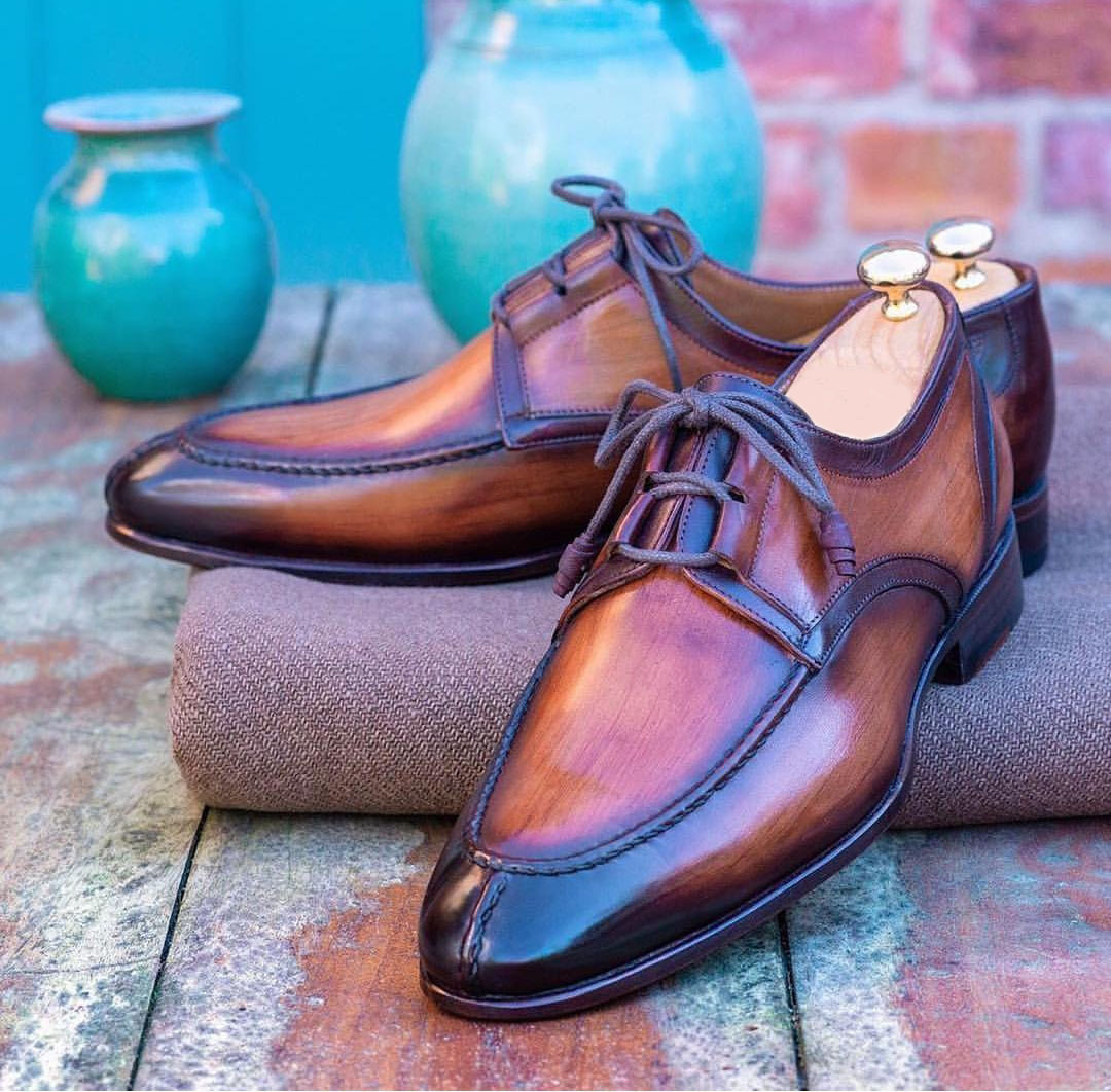 NEW Handmade Men's Brown Color Dress Shoes, Men's Leather Lace Up Formal Shoes