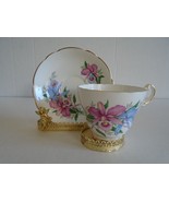 Beautiful Vintage Regency Genuine Bone China Tea cup and Saucer EUC Ship... - $14.99