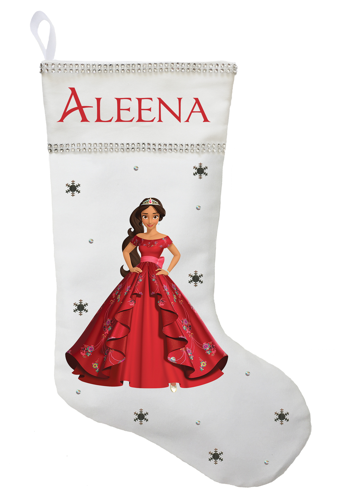Princess Elena Christmas Stocking, Personalized Elena Stocking