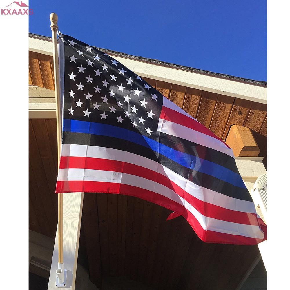 Primary image for Thin Blue Line Dacron cloth American Flag Police Lives 3x5 Foot Metal Grommets 