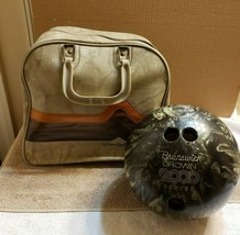 Gray Marble Brunswick Crown 2000 ~15-Pound Bowling Ball with Don Carter Bag - $34.65