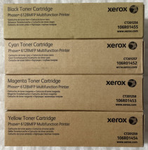 Xerox 106R01455 106R01454 106R01453 106R01452 Phaser 6128MFP Toner Set OEM Boxes - $272.73