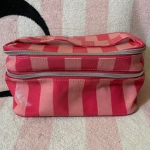 Victoria's Secret Striped Train Case Travel Makeup Bag - $24.99