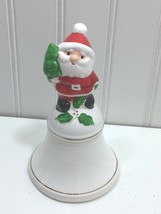 Vintage Porcelain Santa Christmas Bell Taiwan 24395 - $14.80