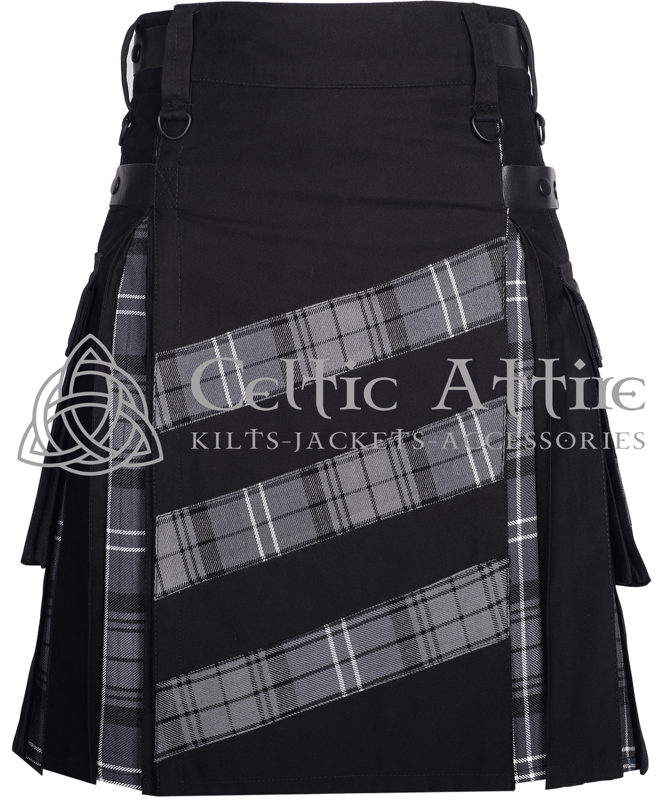 Hamilton Grey Tartan Hybrid Utility Kilt - Scotland