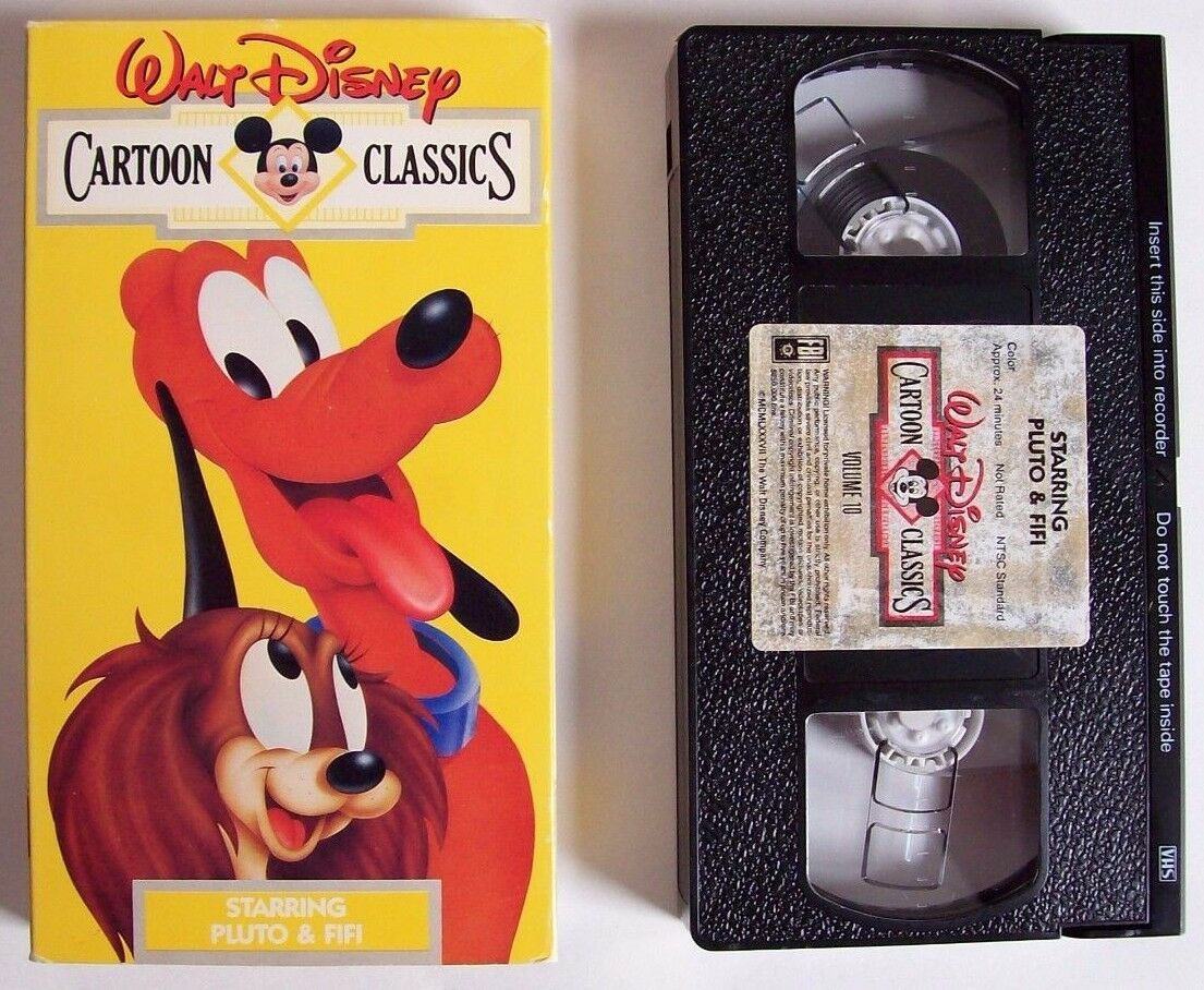 Disney Cartoon Classics V 10 Starring Pluto & Fifi VHS 1991 EXTREMELY ...