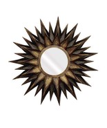 Metall gehämmert Design Großer Braun Gold Sun Burst Wand Art Deco... - $371.23