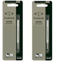 8 x Parker Quink Flow BallPoint Ball point Pen Refills BallPen Black Fine New