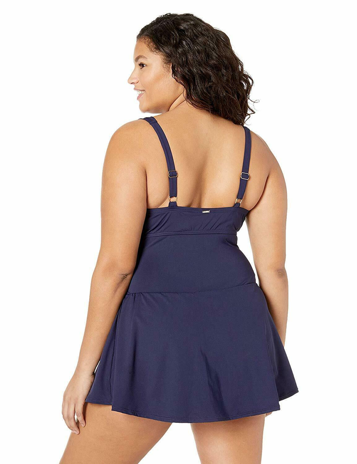 Anne Cole Signature New Navy Plus Size Live In Color Underwire Swim