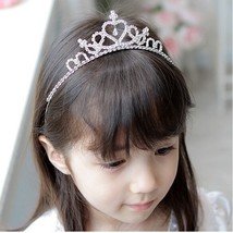 Ding jewelry flower girl princess crystal rhinestone tiara headband birthday prom party thumb200