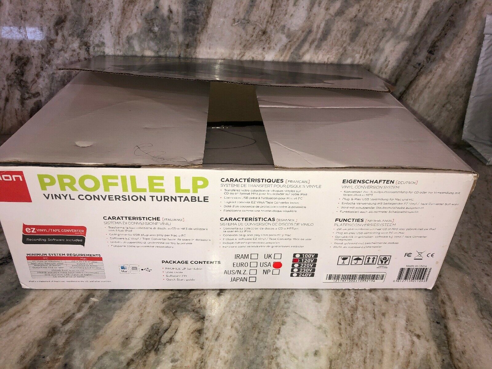 EZ ION Audio PROFILE LP Vinyl Conversion Turntable Convert CD Digital