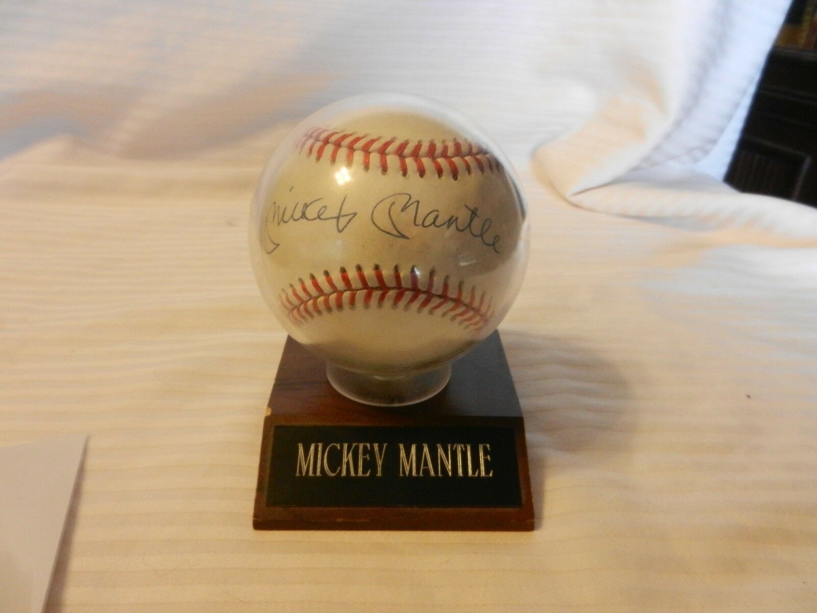 Primary image for Mickey Mantle Autographed American League Baseball Bobby Brown President