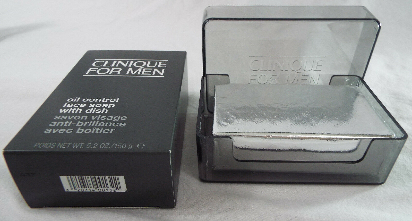 Clinique For Men Oil Control Face Bar Soap With Dish 5.2 oz Cleansers