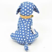 Delton Collectibles Blue Polka Dot Puppy Dog Fabric 8oz 8" Doorstop Door Stopper image 3
