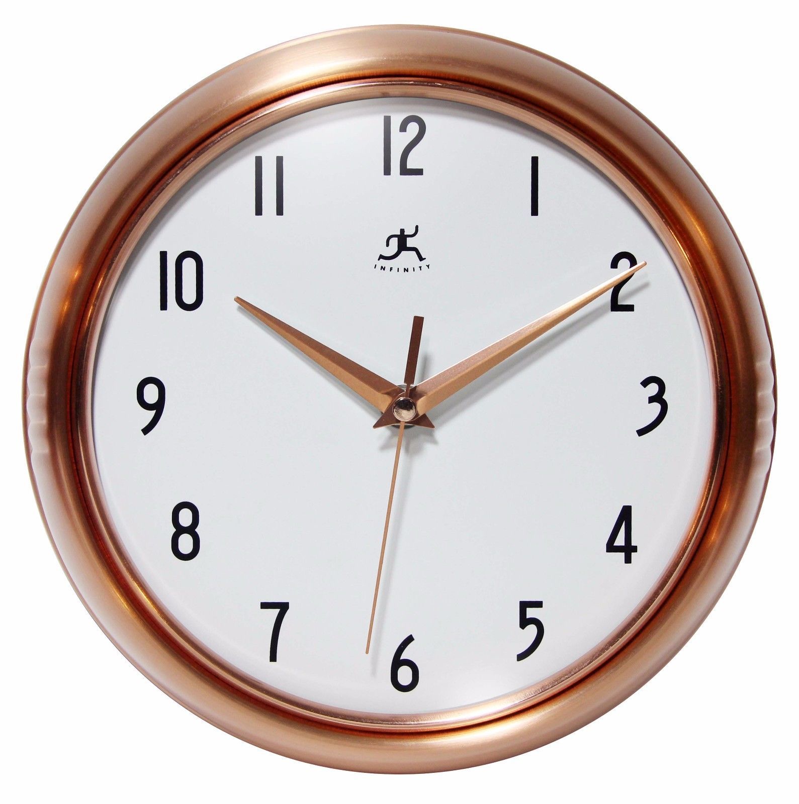 Silent Non Ticking Quiet Copper Kitchen 50s Retro Vintage Wall Clock   S L1600 