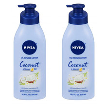 Pack of (2) New Nivea Lotion Coconut & Monoi Oil Infused 16.9 Ounce (500ml) - $28.79