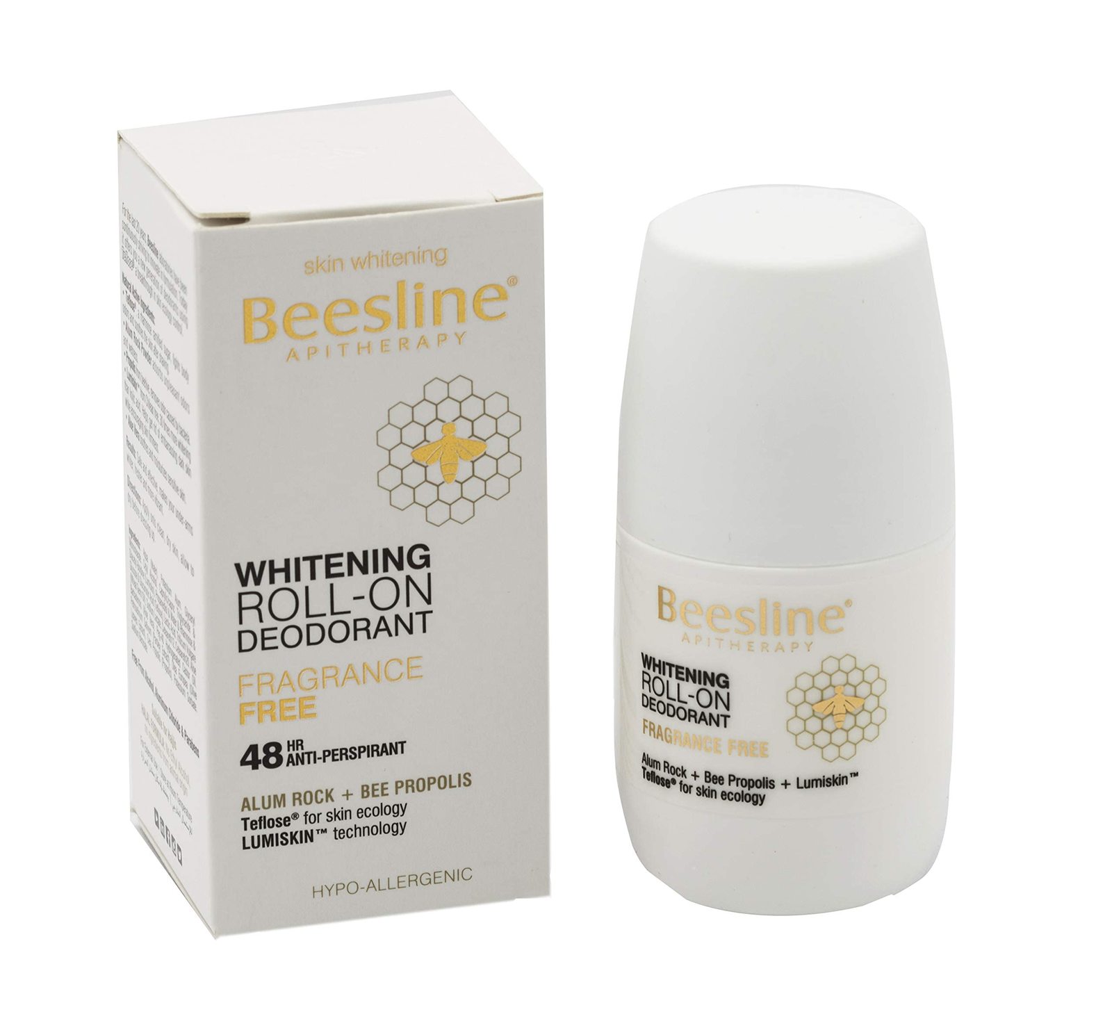 Beesline Deodorant Whitening Roll-On Fragrance Free 50 ML