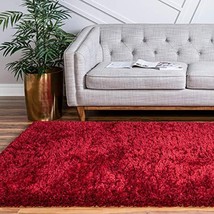 Rugs.com Infinity Collection Solid Shag Area Rug  2' x 3' Merlot Shag Rug Perfe - $24.00