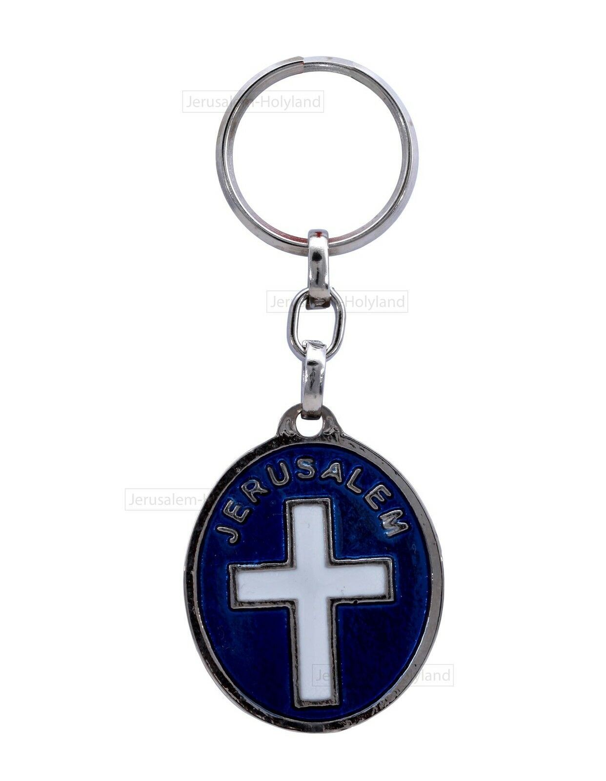 Modern Jerusalem CHRISTIAN CROSS Charm unisex Key Chain XMAS Crucifix holy gift