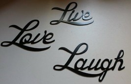 Live Love Laugh Black Satin words 8 "High Art from Metal Wall Accents - $64.92