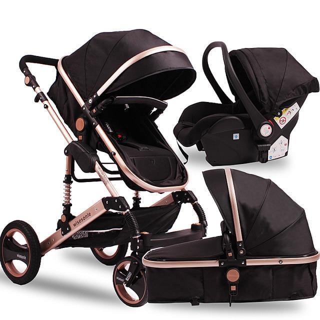 Wisesonle baby stroller 2 in 1 stroller lying or dampening folding ...