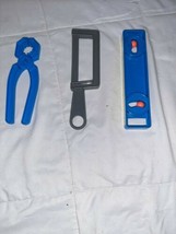 VTG Fisher Price Blue Level Measuring Ruler Tools Toy for Work Bench Play 6" - $9.99