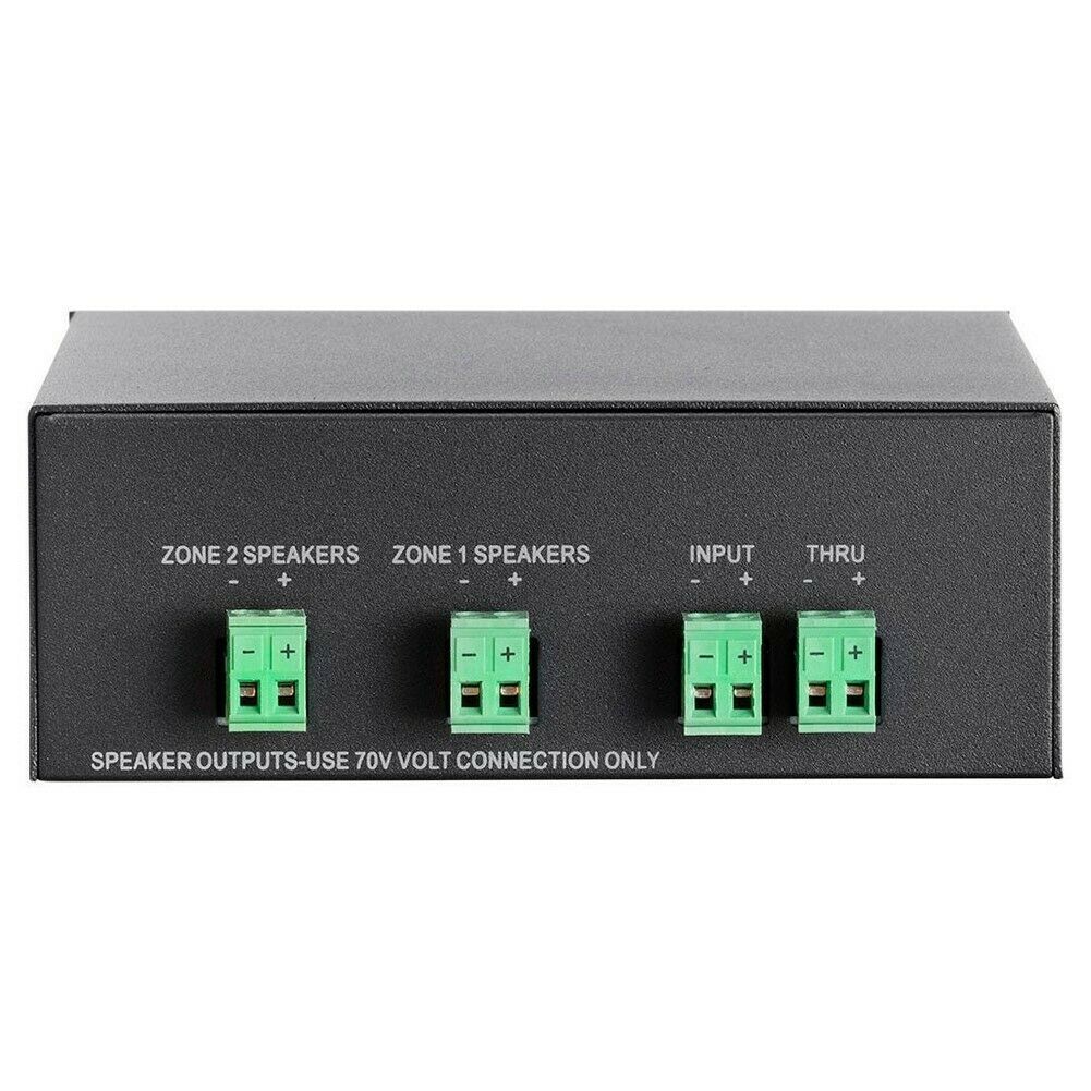 2 Way Zone Speaker Selector Switch Splitter Volume Control 100w Per Channel Video