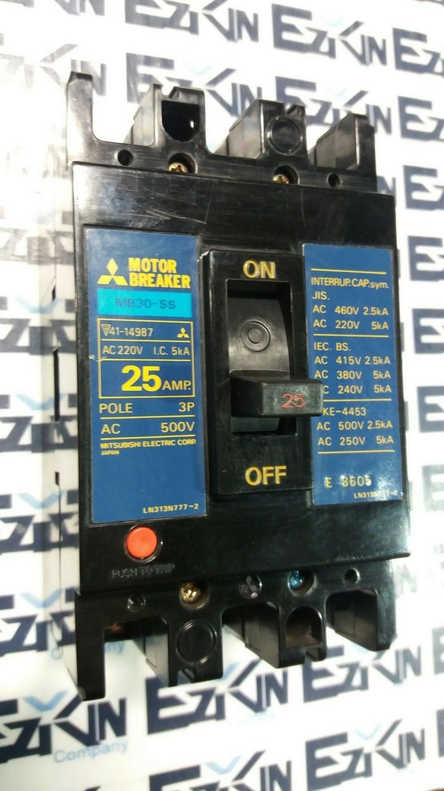 Mitsubishi MB30-SS 3-Pole Circuit Breaker 25 AMP 500 VAC - Other